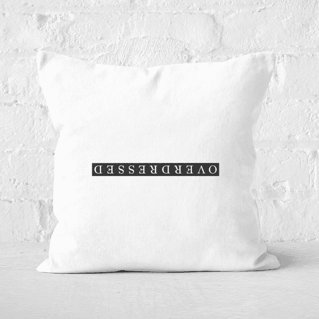 Overdressed Black Square Cushion - 60x60cm - Soft Touch on Productcaster.