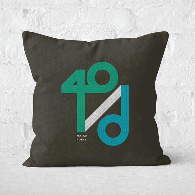 40 / D Match Point Square Cushion - 50x50cm - Soft Touch on Productcaster.