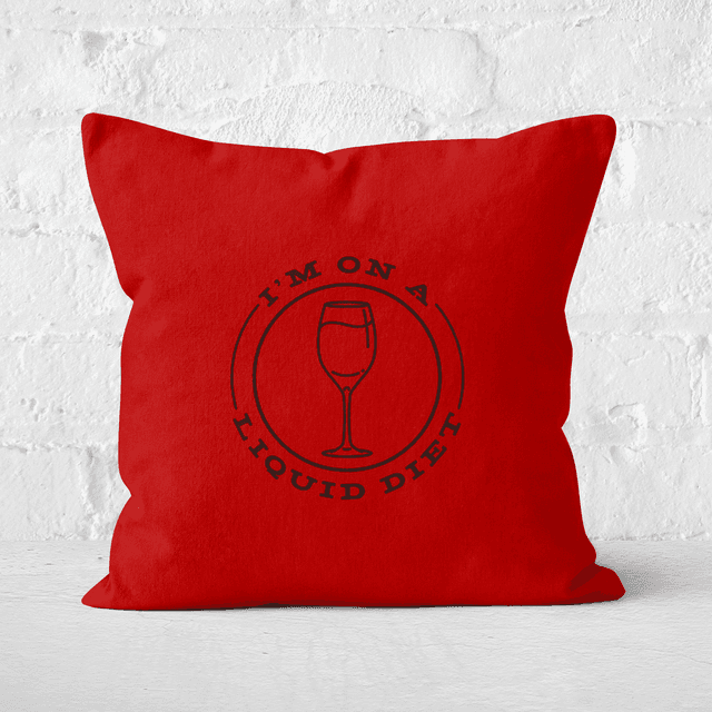 Liquid Diet Wine Square Cushion - 50x50cm - Soft Touch on Productcaster.