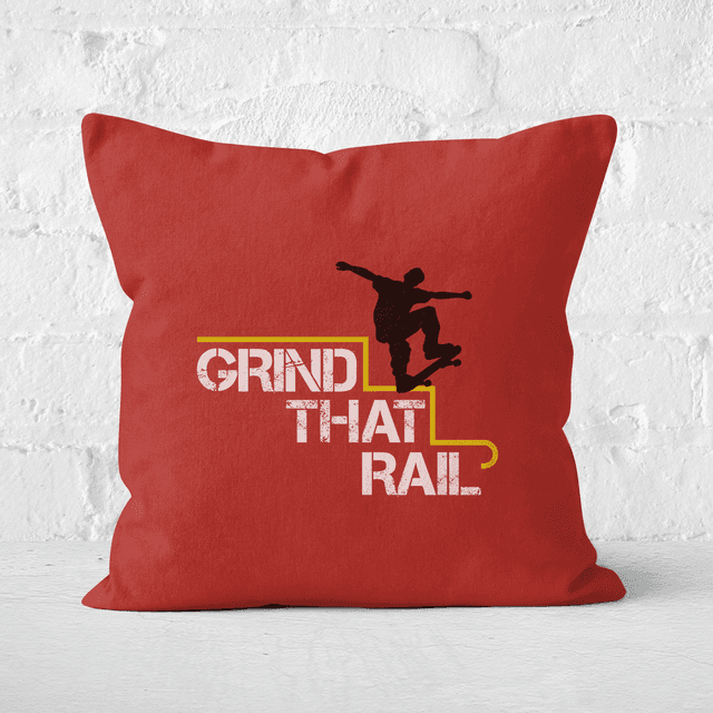 Grind That Rail Square Cushion - 50x50cm - Soft Touch on Productcaster.