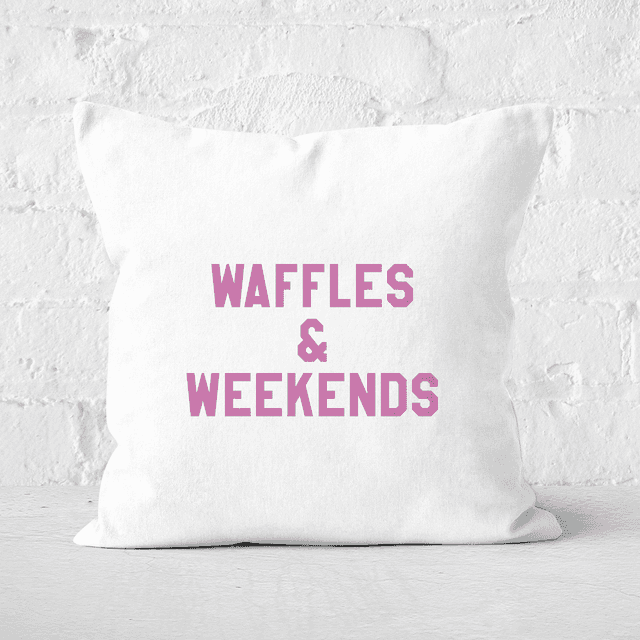 Waffles And Weekends Square Cushion - 40x40cm - Soft Touch on Productcaster.