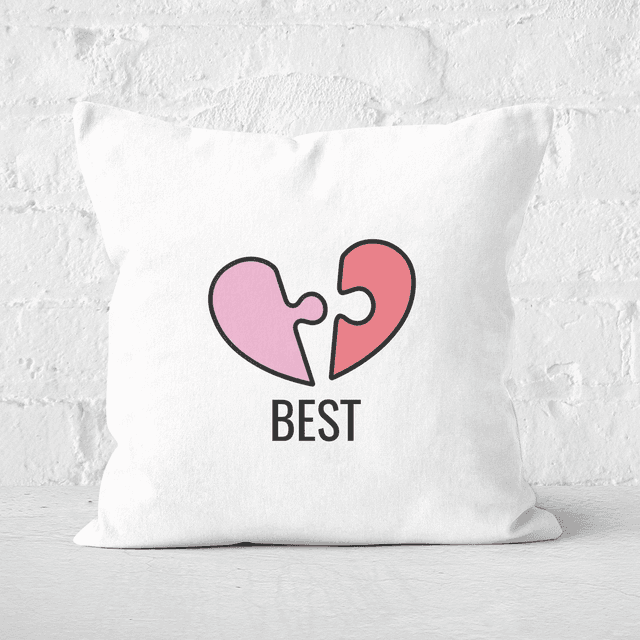 Jigsaw Heart Square Cushion - 50x50cm - Soft Touch on Productcaster.