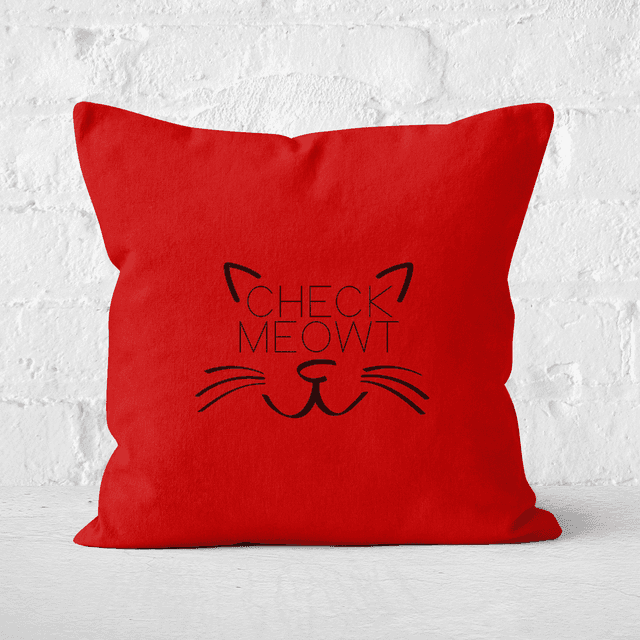 Check Meowt Square Cushion - 50x50cm - Soft Touch on Productcaster.