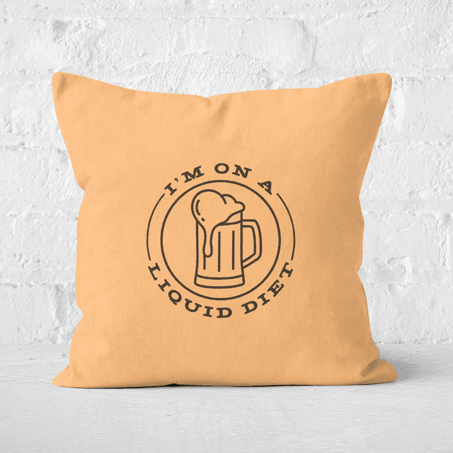 Liquid Diet Beer Square Cushion - 50x50cm - Soft Touch on Productcaster.