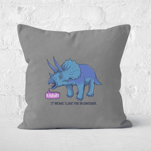 Rawr It Means I Love You Square Cushion - 40x40cm - Soft Touch on Productcaster.