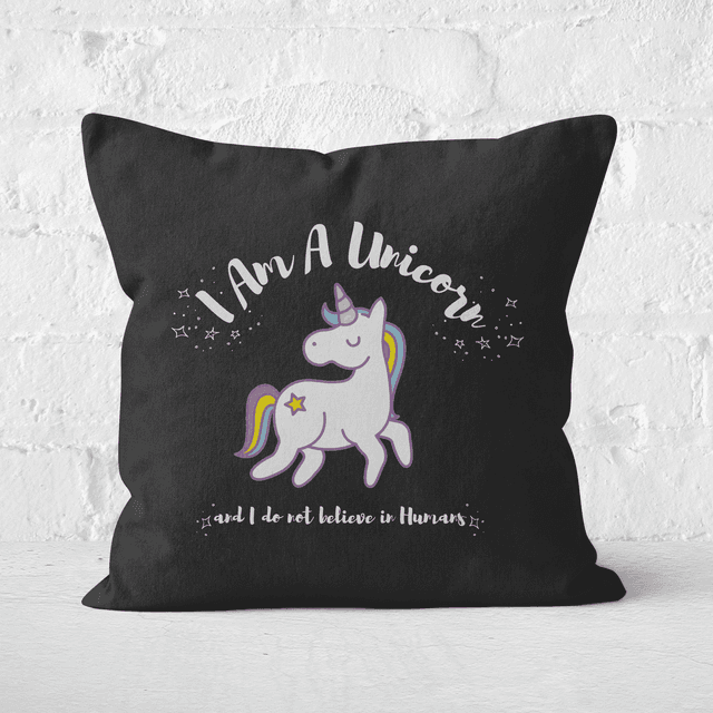 I Am A Unicorn Square Cushion - 60x60cm - Soft Touch on Productcaster.