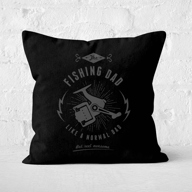 Fishing Dad Square Cushion - 60x60cm - Soft Touch on Productcaster.