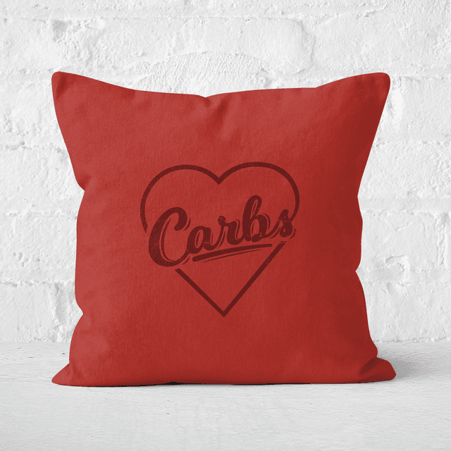 Love Carbs Square Cushion - 60x60cm - Soft Touch on Productcaster.