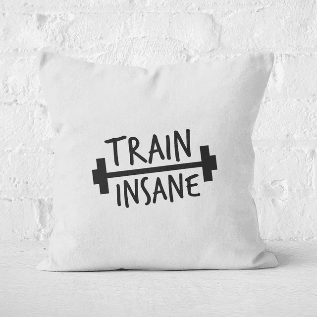 Train Insane Square Cushion - 40x40cm - Soft Touch on Productcaster.