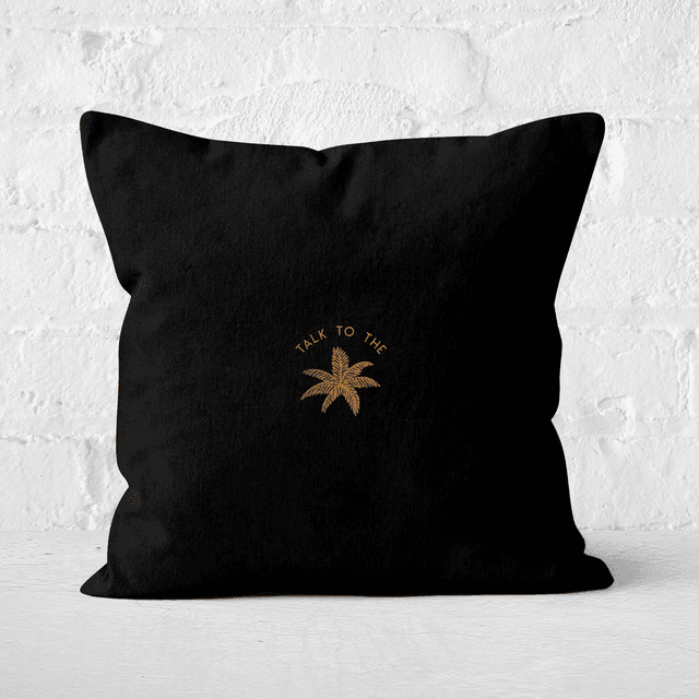 Talk To The Palm Square Cushion - 60x60cm - Soft Touch on Productcaster.