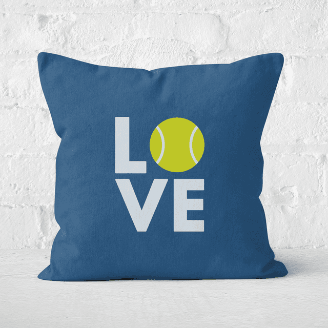 Love Tennis Square Cushion - 40x40cm - Soft Touch on Productcaster.