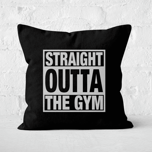 Straight Outta The Gym Square Cushion - 60x60cm - Soft Touch on Productcaster.