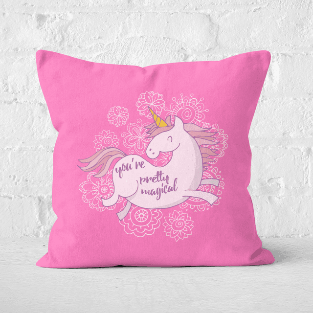 You Are Pretty Magical Unicorn Square Cushion - 40x40cm - Soft Touch on Productcaster.