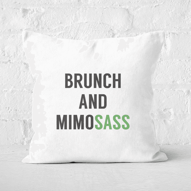 Brunch And Mimosass Square Cushion - 40x40cm - Soft Touch on Productcaster.