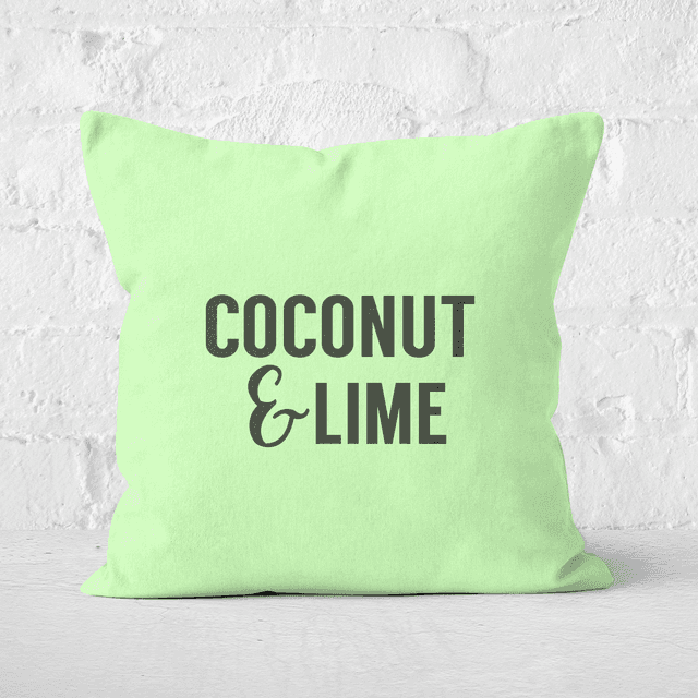 Coconut And Lime Square Cushion - 60x60cm - Soft Touch on Productcaster.