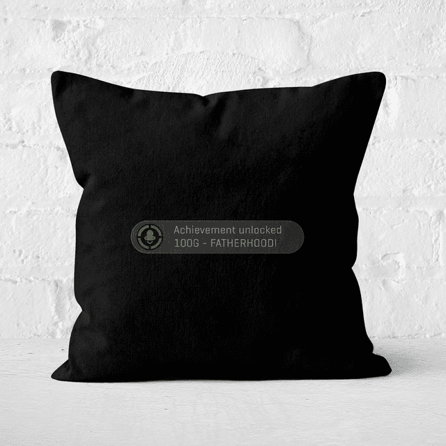 Achievement Unlocked -Fatherhood Square Cushion - 50x50cm - Soft Touch on Productcaster.