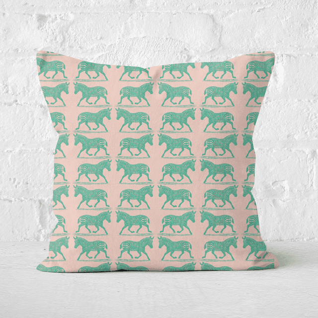 Earth Friendly Zebra Square Cushion - 50x50cm - Soft Touch on Productcaster.