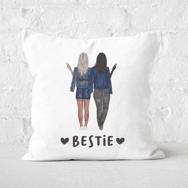 Pressed Flowers Bestie Square Cushion - 40x40cm - Soft Touch on Productcaster.