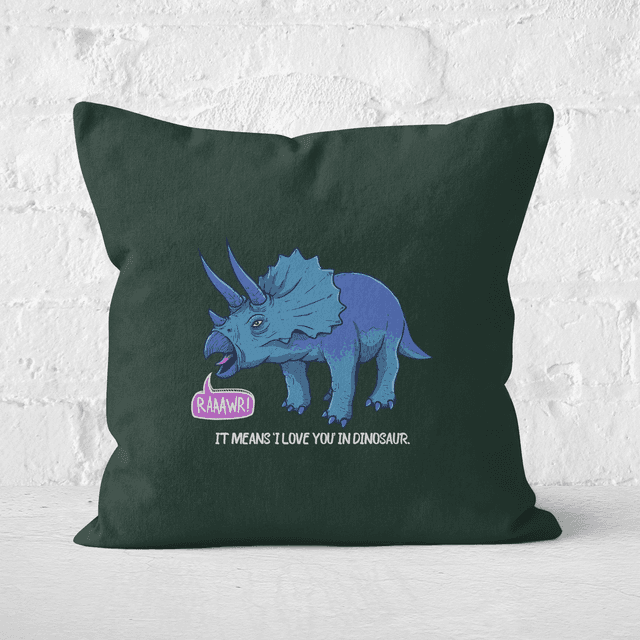 Rawr It Means I Love You In Dinosaur Square Cushion - 60x60cm - Soft Touch on Productcaster.