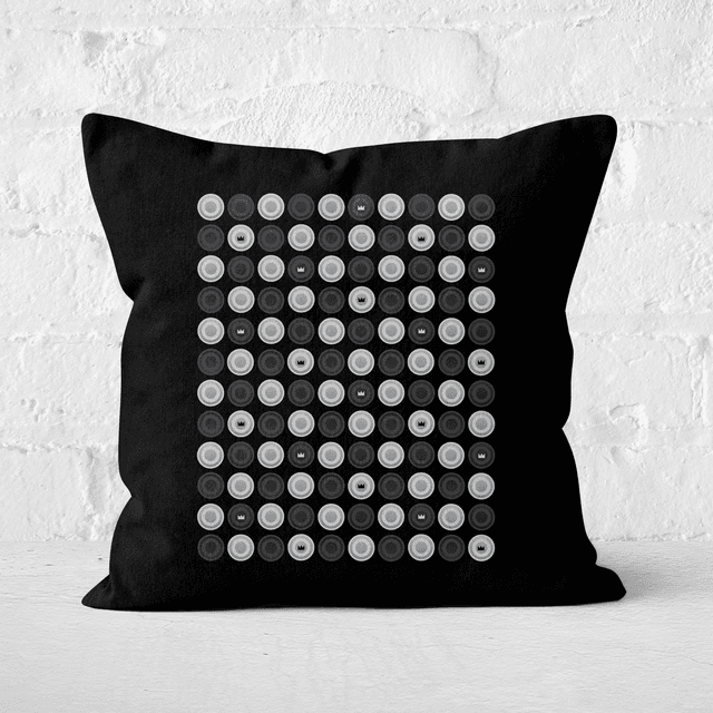 Monochrome Checkers Pattern Square Cushion - 40x40cm - Soft Touch on Productcaster.