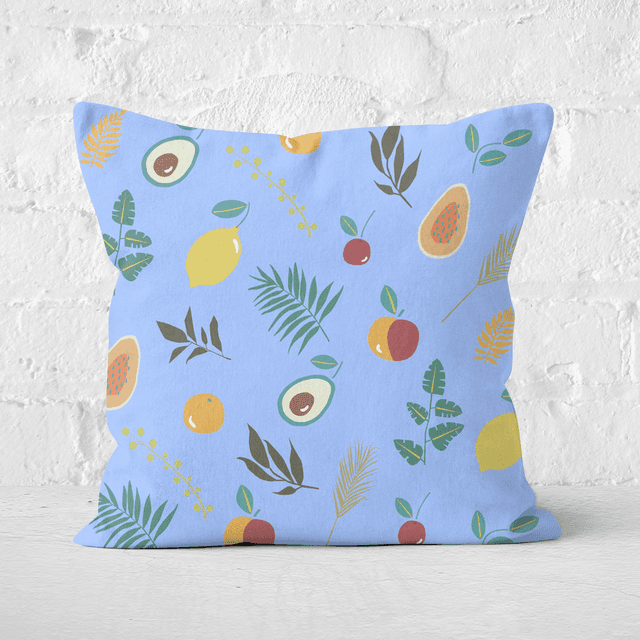 Earth Friendly Leaves And Fruit Square Cushion - 60x60cm - Soft Touch on Productcaster.