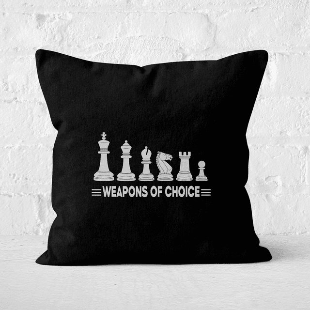 Weapons Of Choice Monochrome Square Cushion - 60x60cm - Soft Touch on Productcaster.