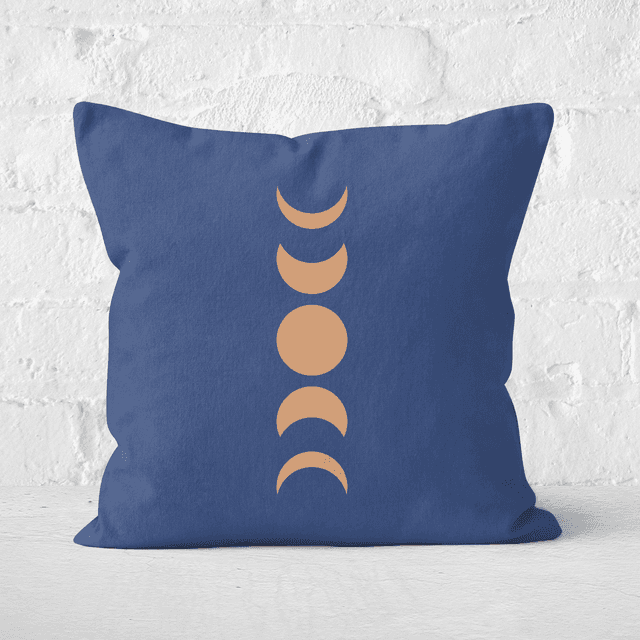 Pressed Flowers Abstract Moon Phase Square Cushion - 60x60cm - Soft Touch on Productcaster.