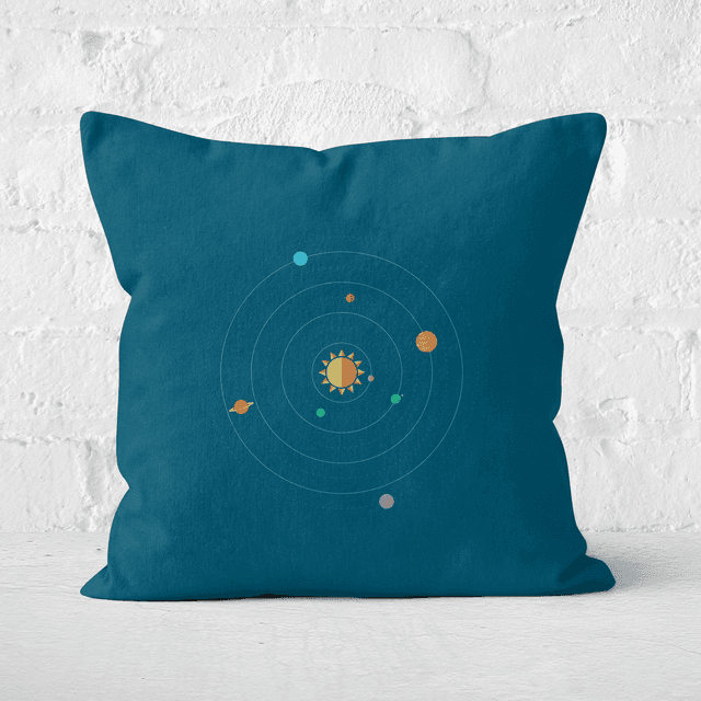 Pressed Flowers Solar System Square Cushion - 50x50cm - Soft Touch on Productcaster.