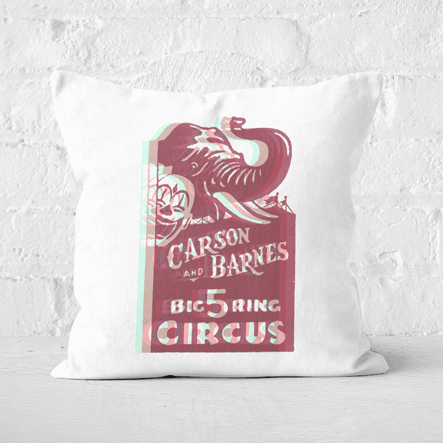 Pressed Flowers Carson And Barnes Big Five Ring Circus Square Cushion - 50x50cm - Soft Touch on Productcaster.