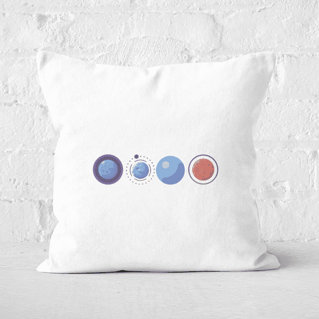 Planets Square Cushion - 40x40cm - Soft Touch on Productcaster.