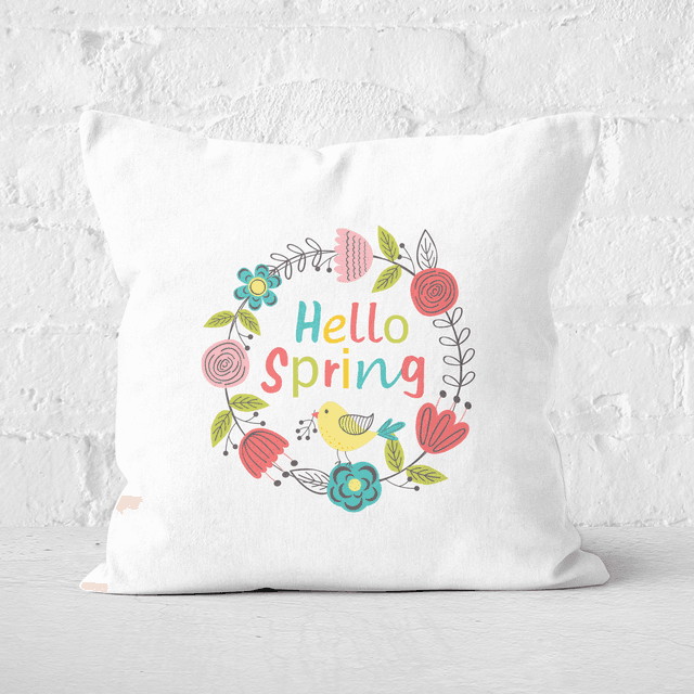 Pressed Flowers Spring Reef Square Cushion - 40x40cm - Soft Touch on Productcaster.