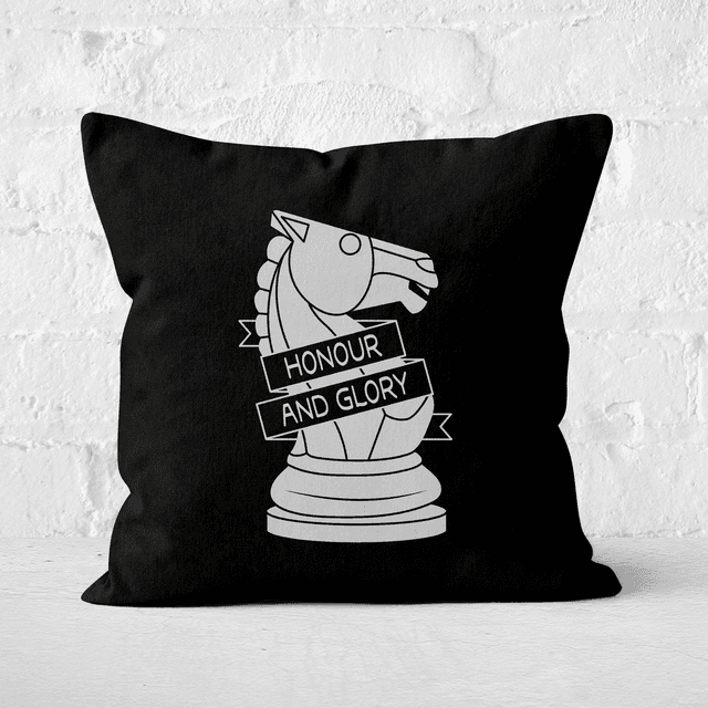 Knight Chess Piece Square Cushion - 40x40cm - Soft Touch on Productcaster.