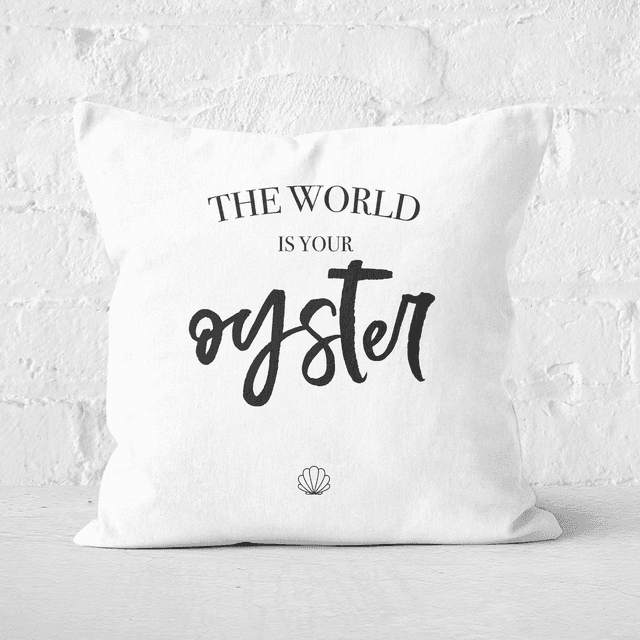 The World Is Your Oyster Square Cushion - 50x50cm - Soft Touch on Productcaster.