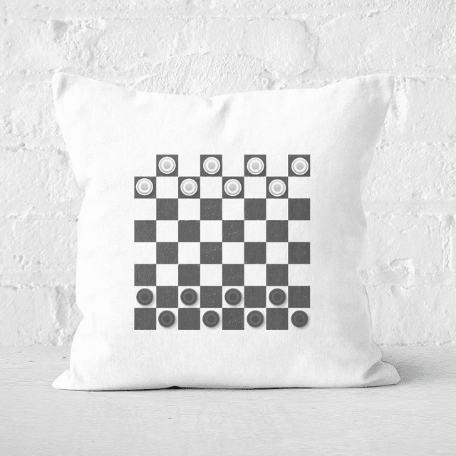 Playing Checkers Board Square Cushion - 40x40cm - Soft Touch on Productcaster.