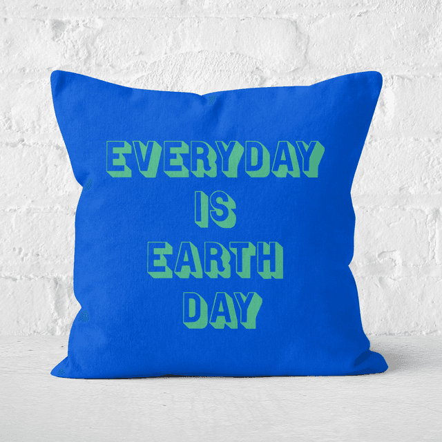 Earth Friendly Everyday Is Earth Day Square Cushion - 60x60cm - Soft Touch on Productcaster.