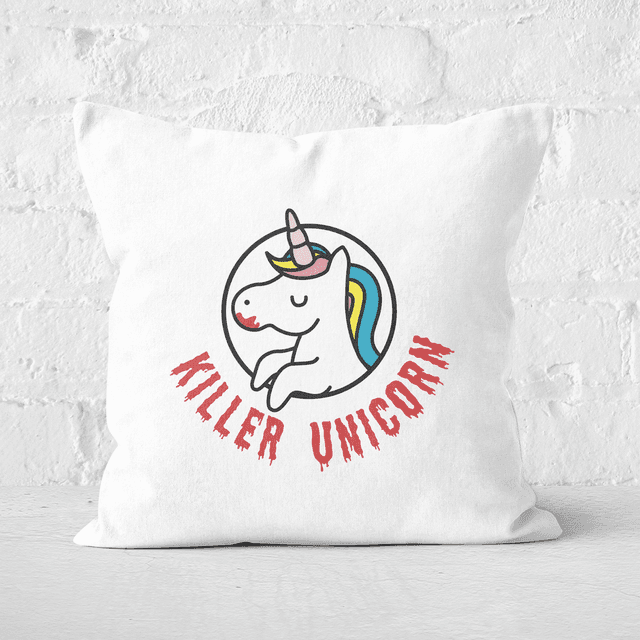 Killer Unicorn Square Cushion - 60x60cm - Soft Touch on Productcaster.