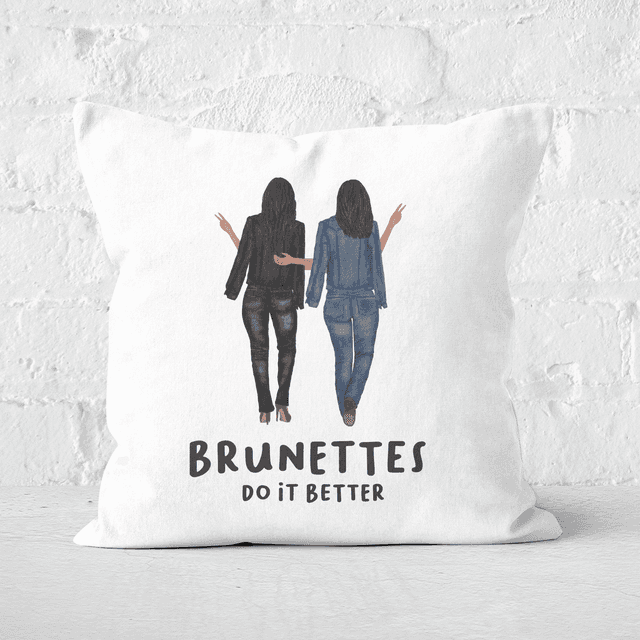 Pressed Flowers Brunettes Do It Better Square Cushion - 50x50cm - Soft Touch on Productcaster.