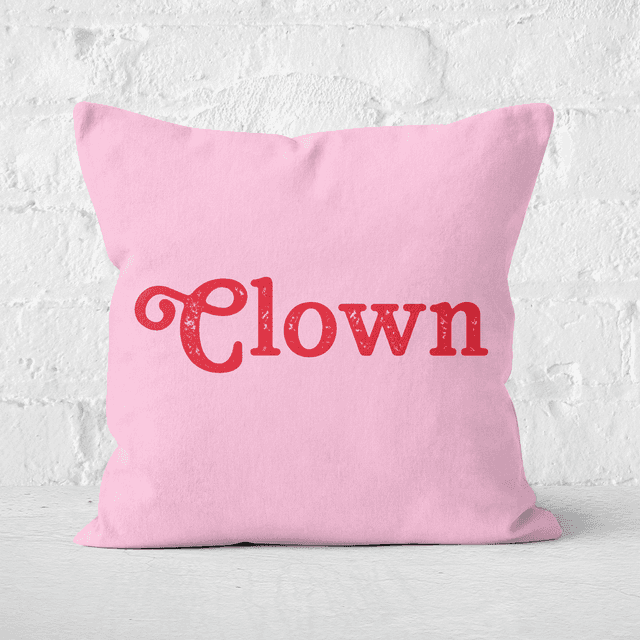 Pressed Flowers Clown Square Cushion - 40x40cm - Soft Touch on Productcaster.