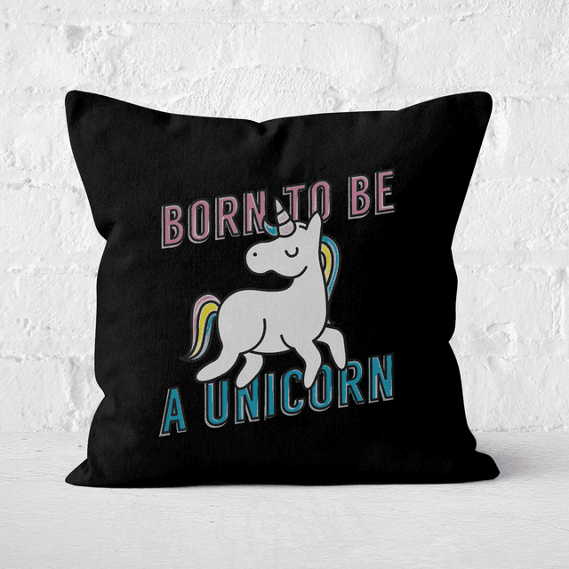 Born To Be A Unicorn Square Cushion - 50x50cm - Soft Touch on Productcaster.