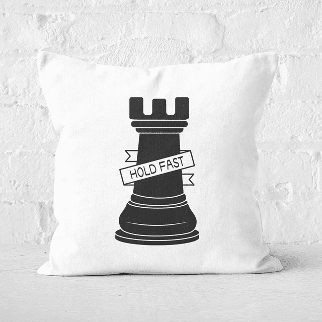 Rook Chess Piece Hold Fast Square Cushion - 40x40cm - Soft Touch on Productcaster.