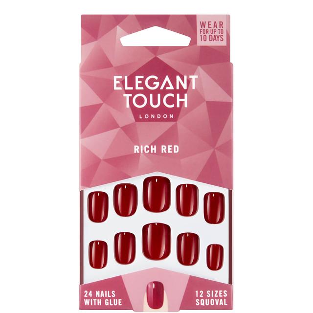 Elegant Touch Rich Red Nails on Productcaster.