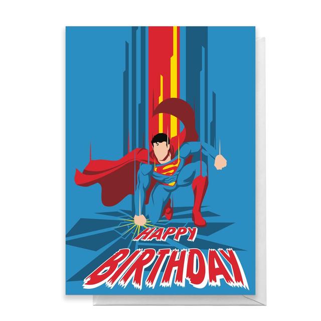 Superman Happy Birthday Greetings Card - Standard Card on Productcaster.