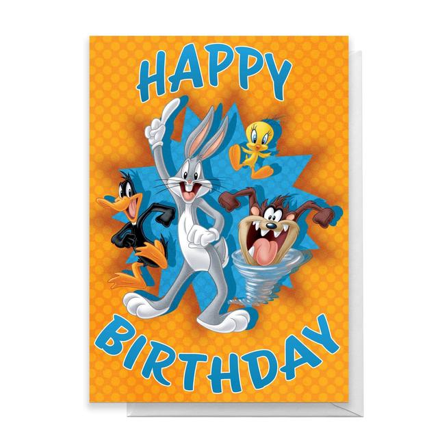 Looney Tunes Group Happy Birthday Greetings Card - Large Card on Productcaster.