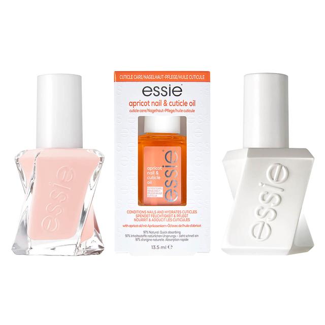 essie Gel Nude Nail Polish and Apricot Cuticle Oil Care Bundle on Productcaster.