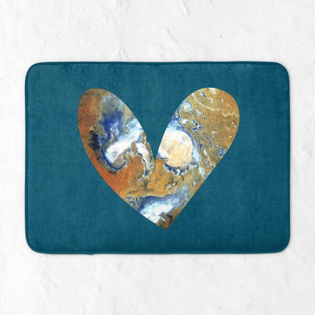 Heart Earth Bath Mat on Productcaster.