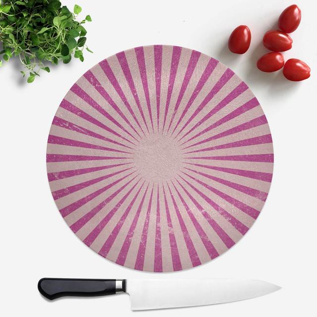 Circus Beams Pink Round Chopping Board on Productcaster.