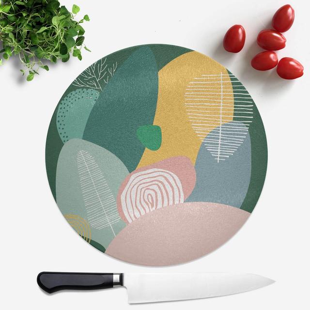 Pastel Garden Round Chopping Board on Productcaster.