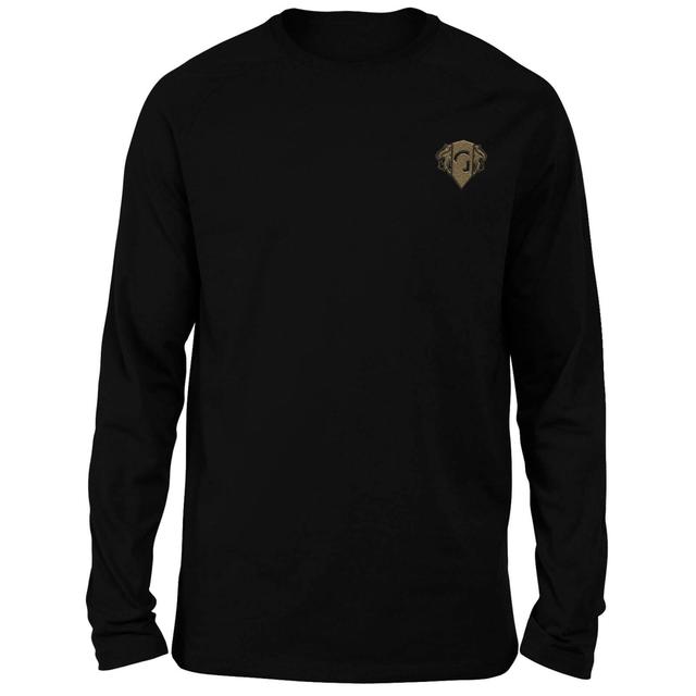 Harry Potter Gryffindor Embroidered Unisex Long Sleeved T-Shirt - Black - M on Productcaster.