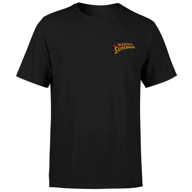 DC Superman Embroidered Unisex T-Shirt - Black - M on Productcaster.