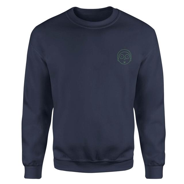 Rick and Morty Morty Embroidered Unisex Sweatshirt - Navy - L on Productcaster.